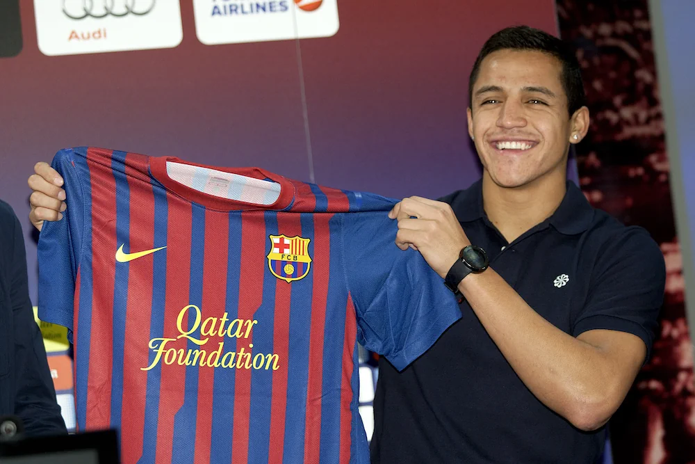 Alexis Sanchez cuando acababa de fichar por el Barcelona