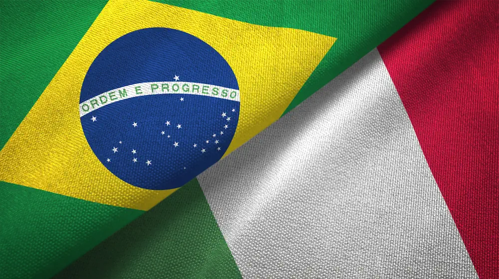 Brasil vs. Italia - banderas