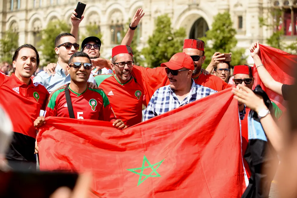 Aficionados marroquíes al fútbol