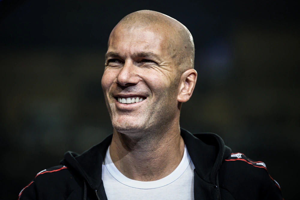 Zinedine Zidane feliz